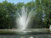 A fountain in a park