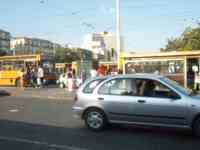 Bus stop across the street