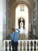 Simone in corridor at Château de Versailles