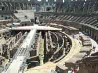 Exposed warrens beneath former Colosseum stage