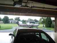 Neighborhood airstrip seen from garage