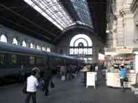 Train and platform in station