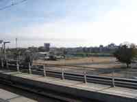 Berlin seen from elevated train platform