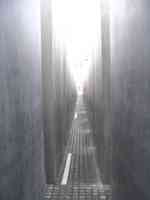 Deep in aisle inside slabs, with sunlight filtering in from above