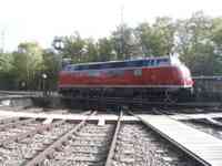 Locomotive on turntable