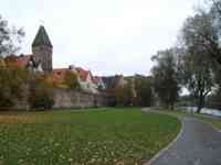 Small park by Danube