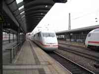 Train arriving at platform