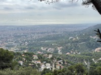 View of Barcelona hillsides from Tibidabo