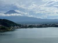 Hotel room view of Fuji